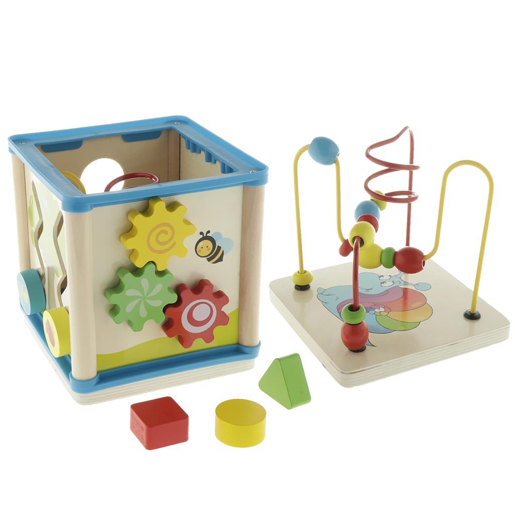 Abacus Counting Bead - Cubo de Actividades de Madera, Rompecabezas
