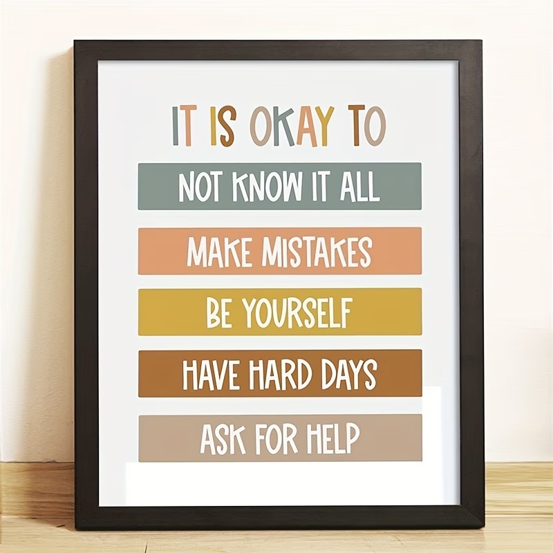 Kids Educational Poster - Póster con impresión de citas educativas
