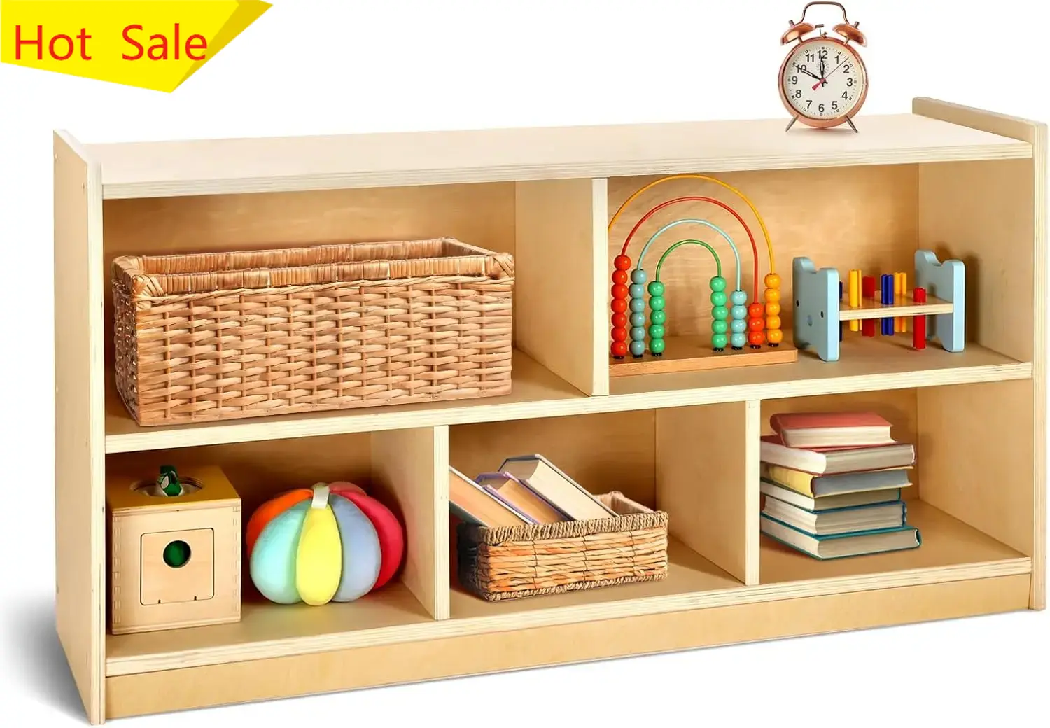 Montessori Shelf Toy - Armario de Almacenamiento de Madera con