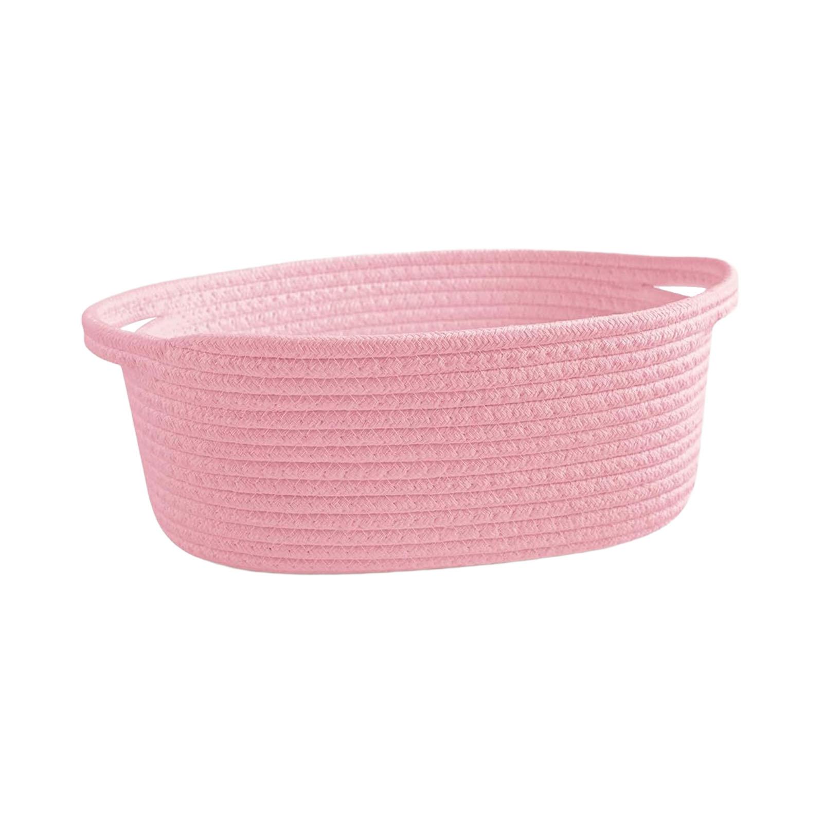 Montessori Shelf Toy - Cesta de Cuerda de Algodón Decorativa,