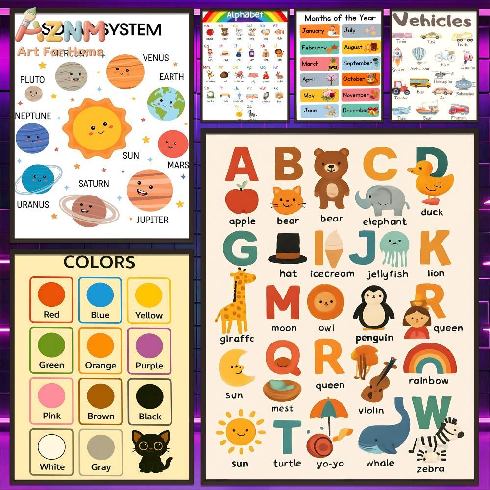 Kids Educational Poster - AZNM - Póster educativo de lona