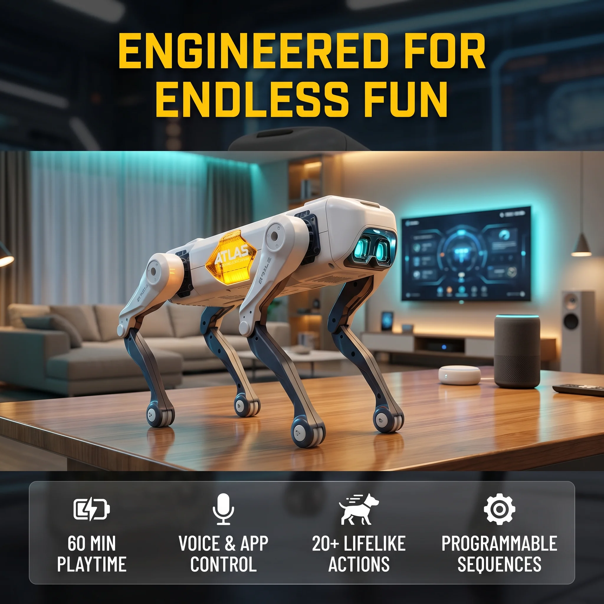 Kid Education - Perro Robot Inteligente con IA, Control