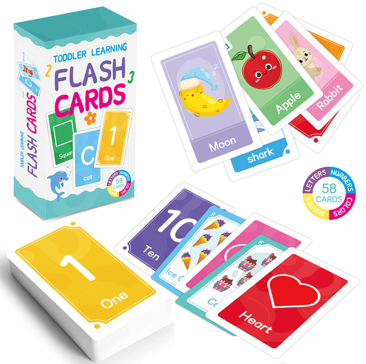 58 Uds. Tarjetas didácticas de - Kids Education Card reseña y precio