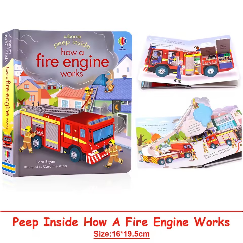 Usborne Peep Inside How A Fire - Kid Education reseña y precio