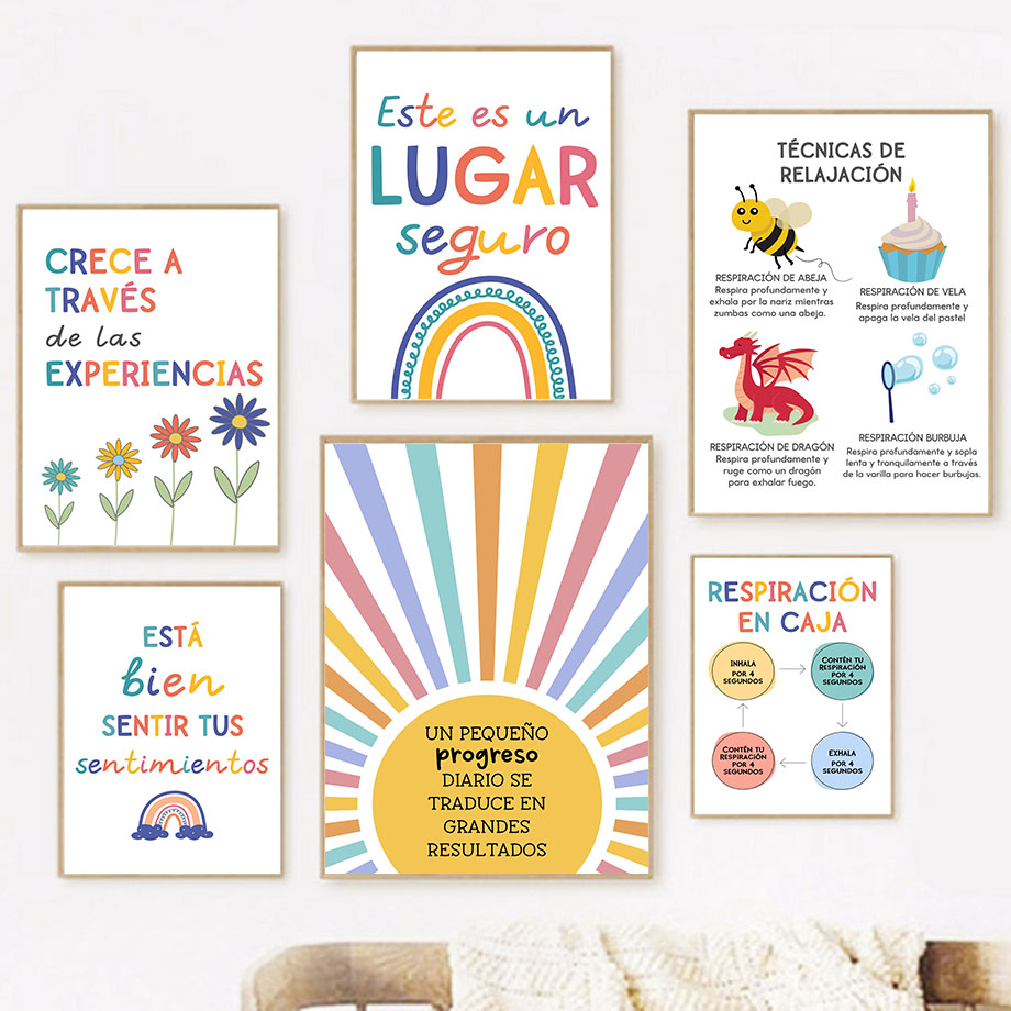 Lema de educación española, so - Kids Educational Poster reseña y precio