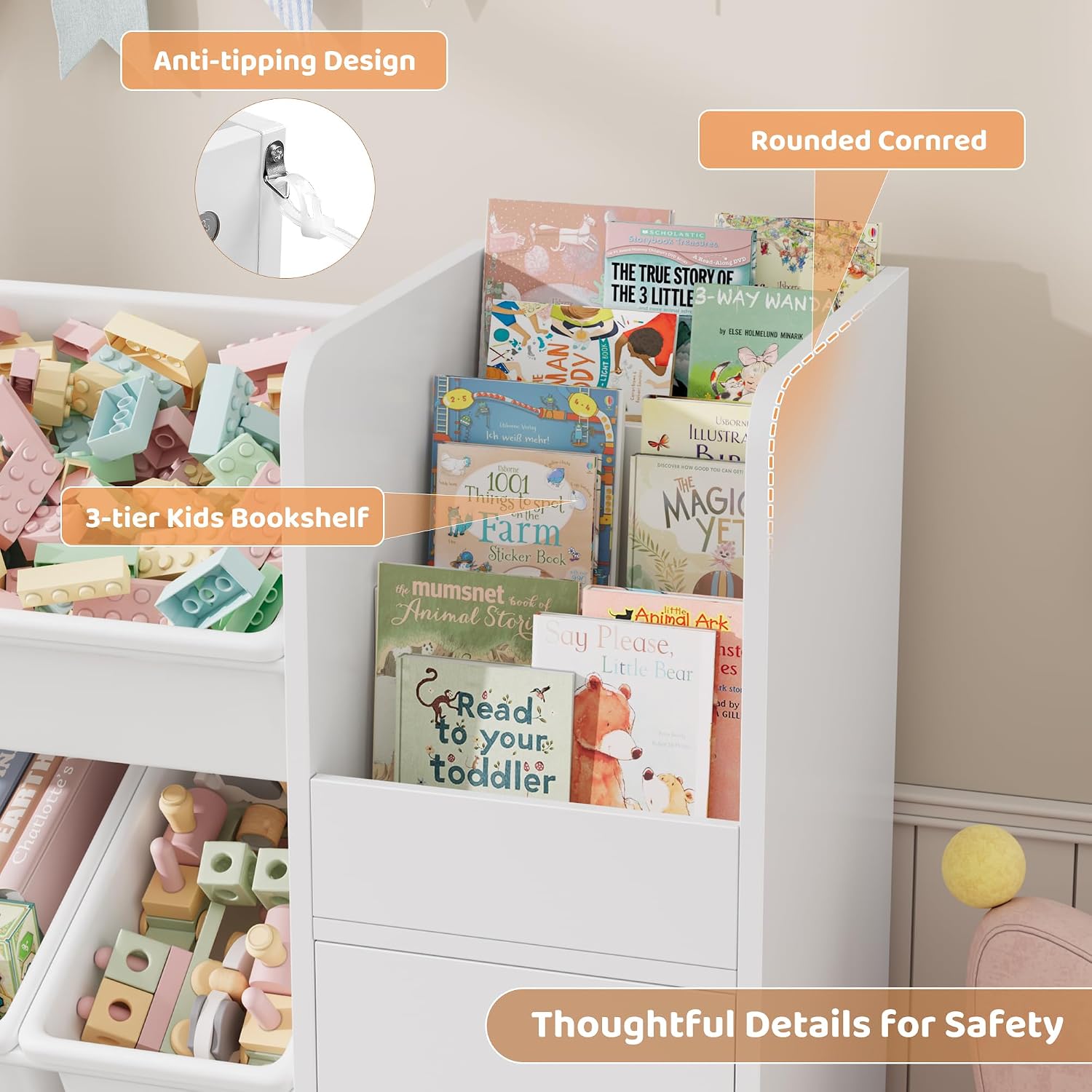 Organizador de Juguetes, Estan - Montessori Shelf Toy reseña y precio
