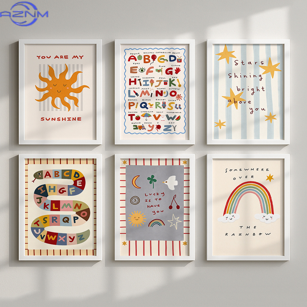 Juego de 6 Pósters de Lona par - Inspirational Kids Education Quotes reseña y precio