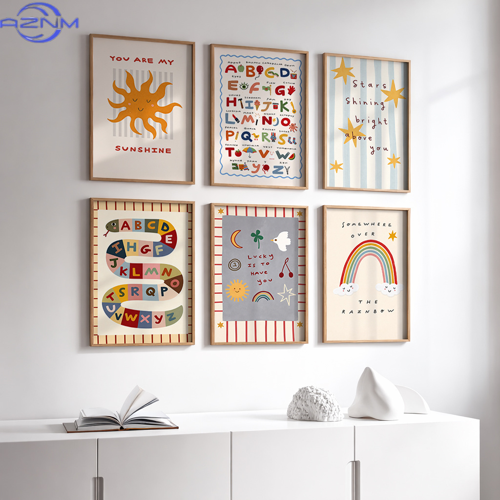 Juego de 6 Pósters de Lona par - Inspirational Kids Education Quotes reseña y precio