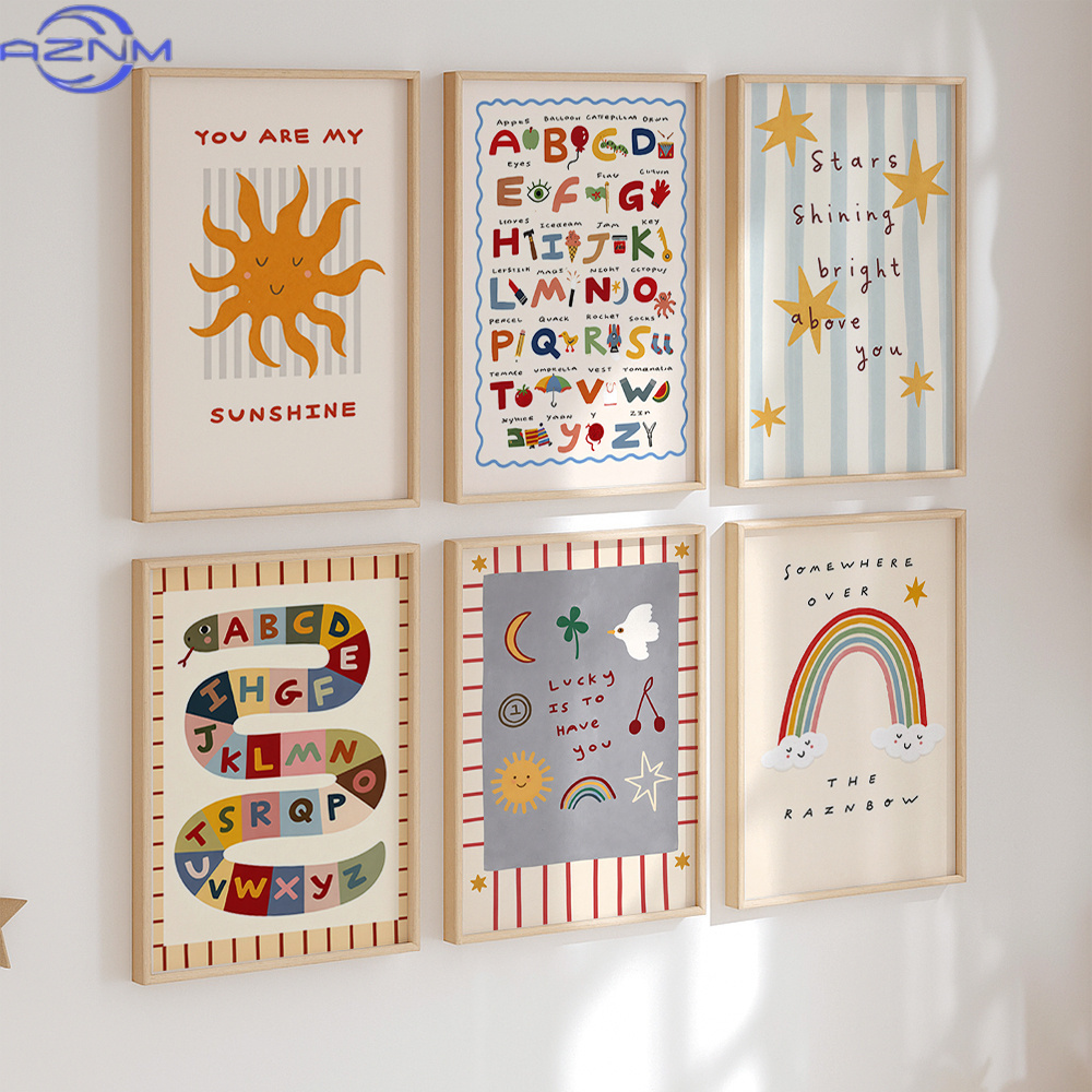 Juego de 6 Pósters de Lona par - Inspirational Kids Education Quotes reseña y precio