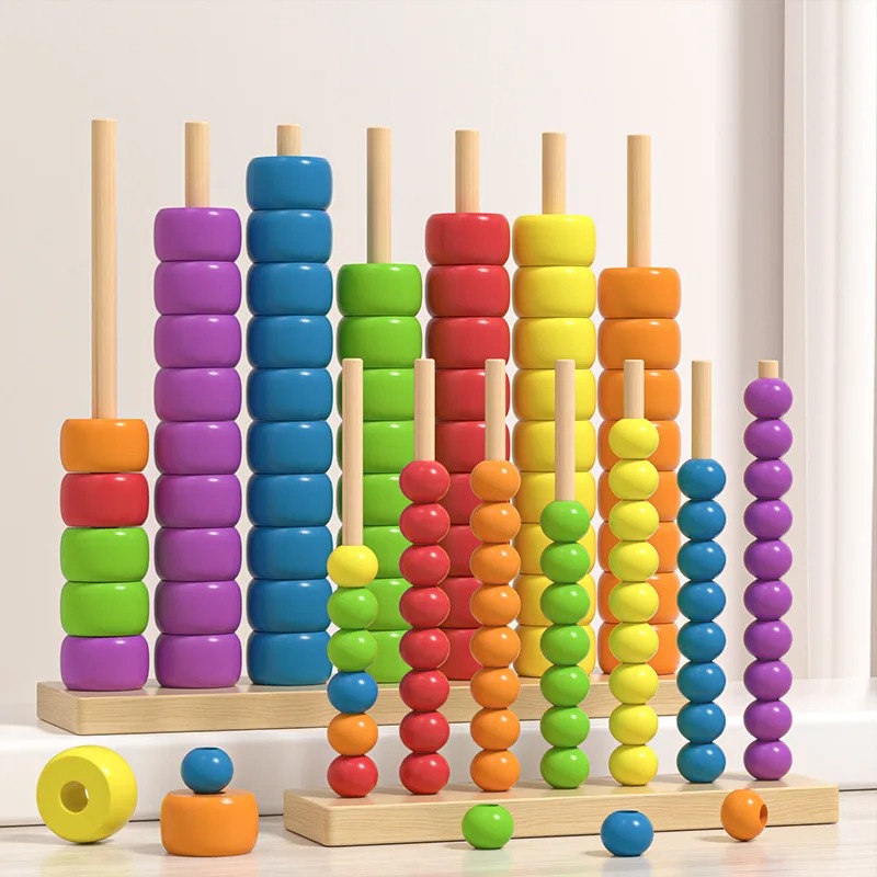 Ábaco de Madera Montessori, Ju - Abacus Counting Bead reseña y precio
