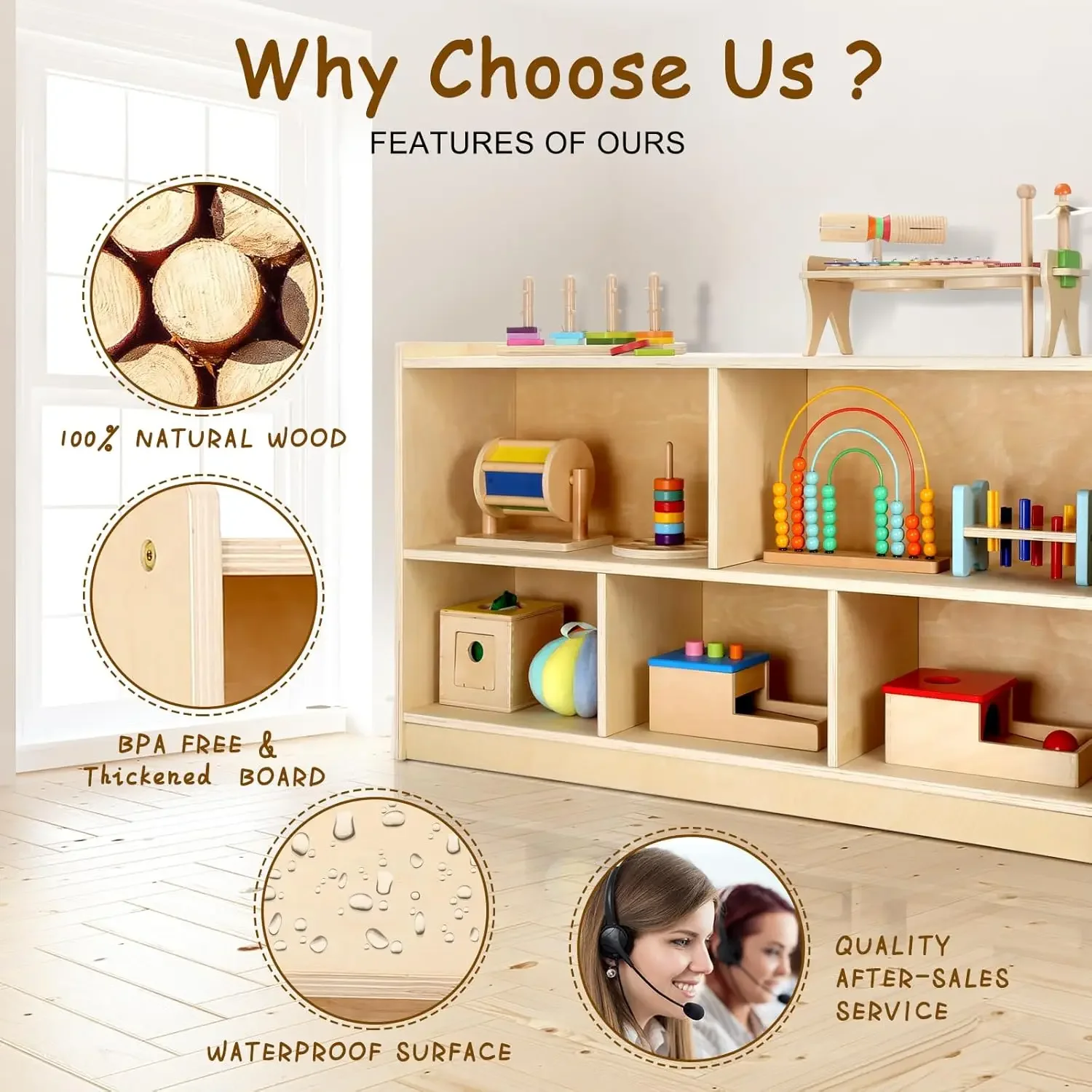 Armario de Almacenamiento de M - Montessori Shelf Toy reseña y precio