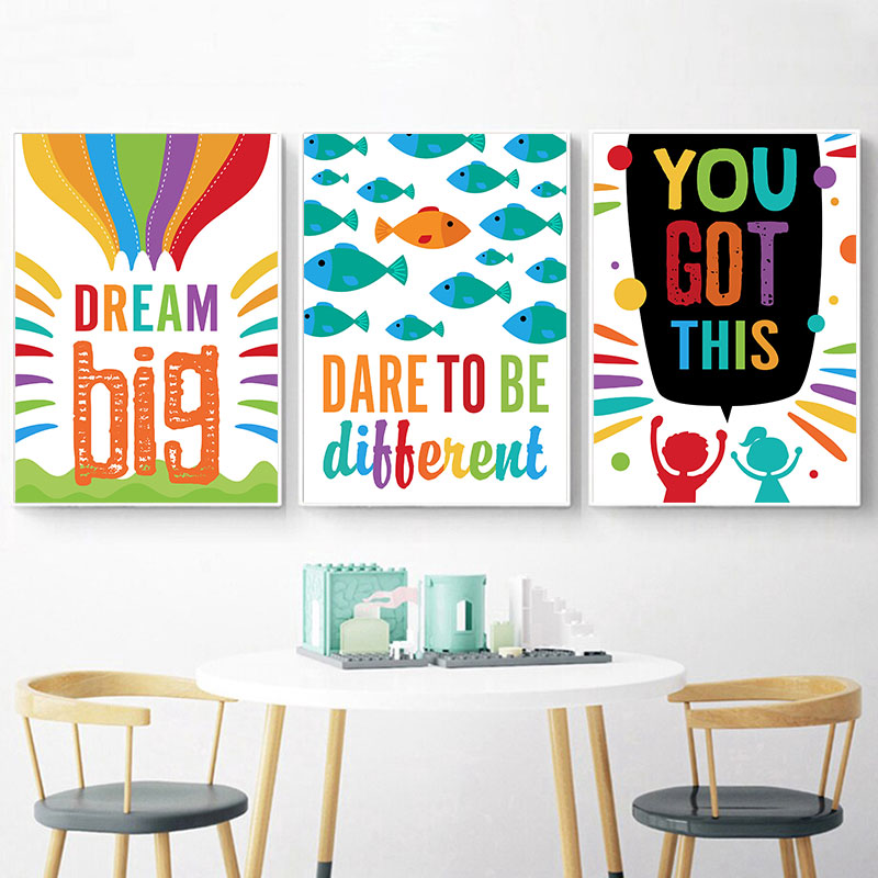 Impresiones artísticas en lien - Inspirational Kids Education Quotes reseña y precio