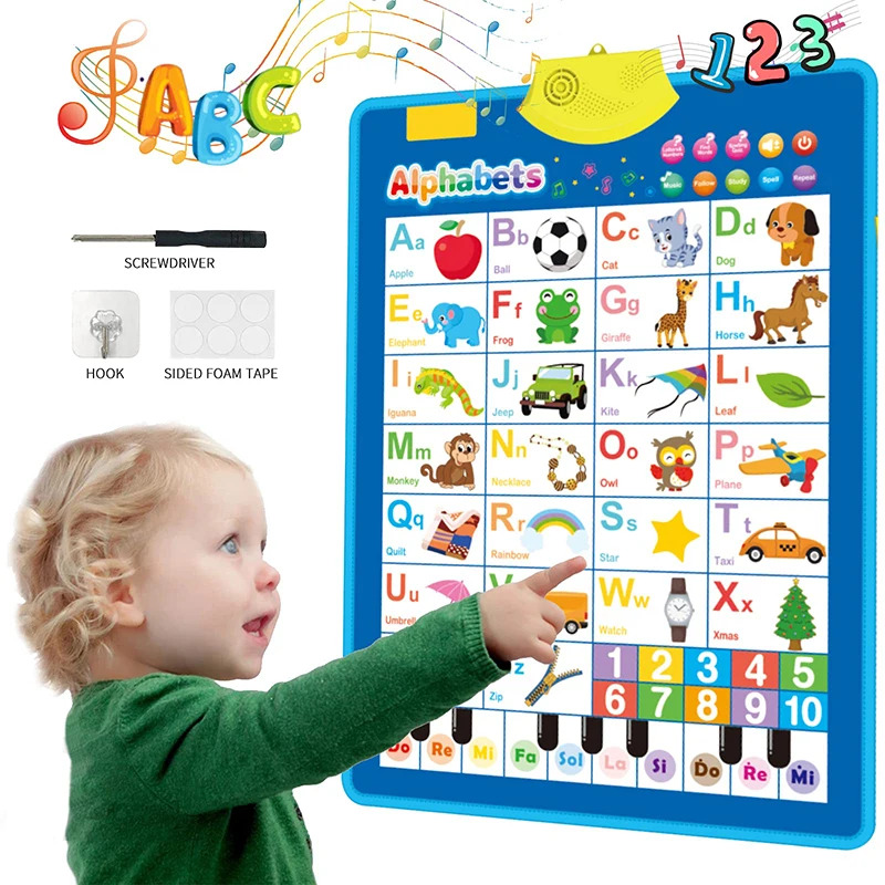 Tabla electrónica de pared del - Kids Educational Poster reseña y precio